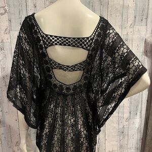 Black lace tunic/ coverup